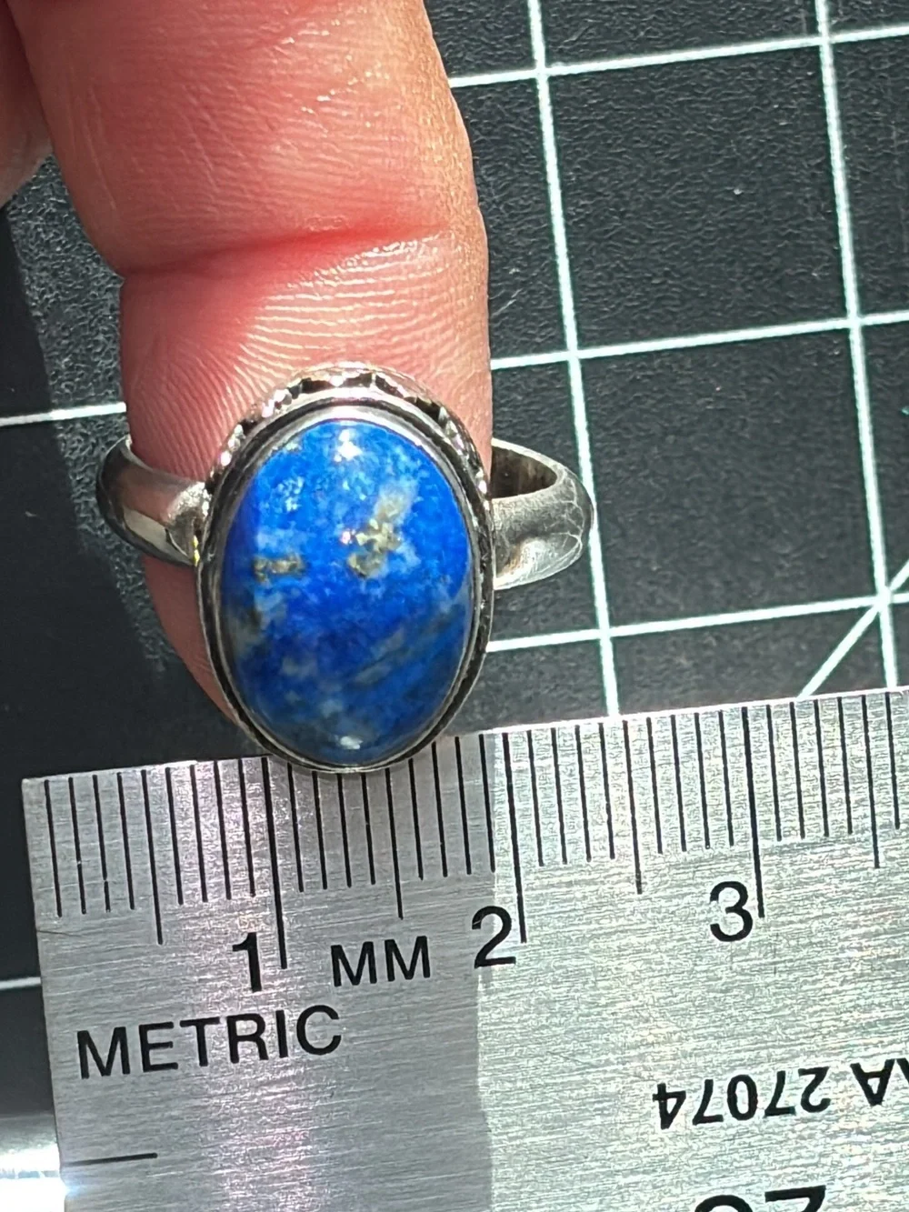 Vintage Sterling Silver Blue Lapis Lazuli Ring
